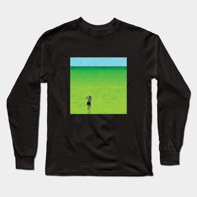 Golf Swing Long Sleeve T-Shirt by OZOROZO